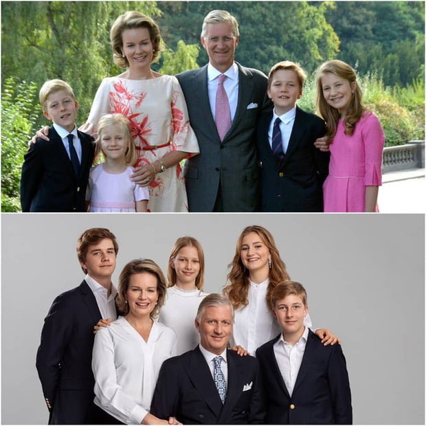 The most beautiful princess of the Belgian royal family - Elisabeth released a family photo of "Now and Then"