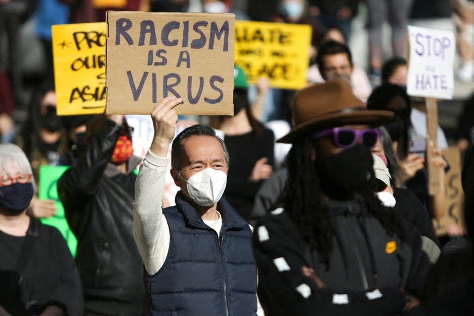 Asian Americans hold anti-racism rally after eight killed in Atlanta spa shootings