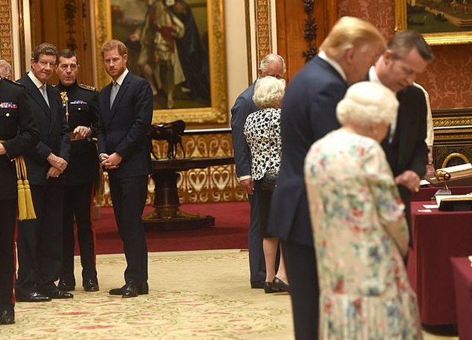 Mr. Trump met with members of British royals during his visit to the UK in 2019. Photo: Alpha Press.