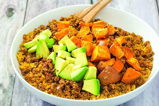 This Vegan "Chorizo" Rice Bowl Is Vegetarian Paradise - Photo by Carina Wolff