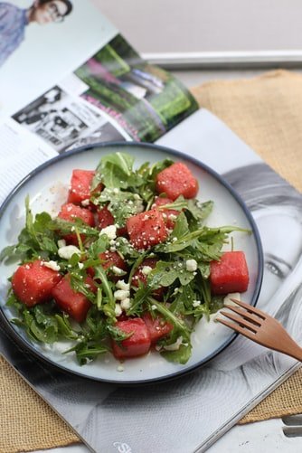 Salad of Watermelon, Feta, and Mint - Sam Wang