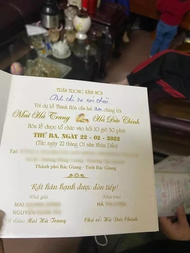 thiệp cưới Hà Đức Chinh và Mai Hà Trang
