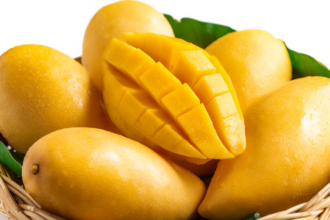 mangoes chopped and fresh