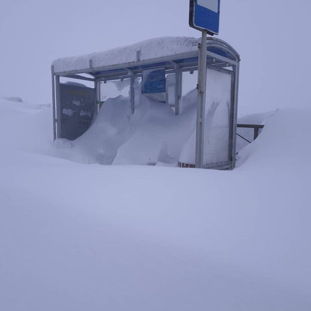 A series of images in the harsh winter in Russia