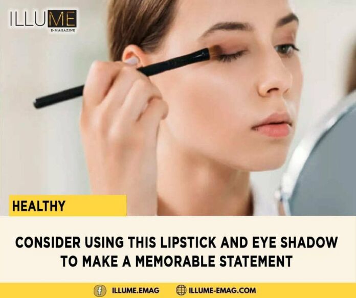 Consider using this lipstick and eye shadow to make a memorable statement.