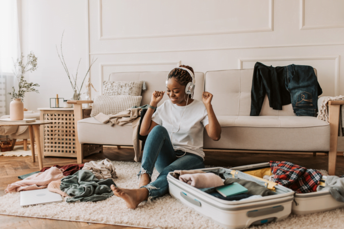 Listening to music