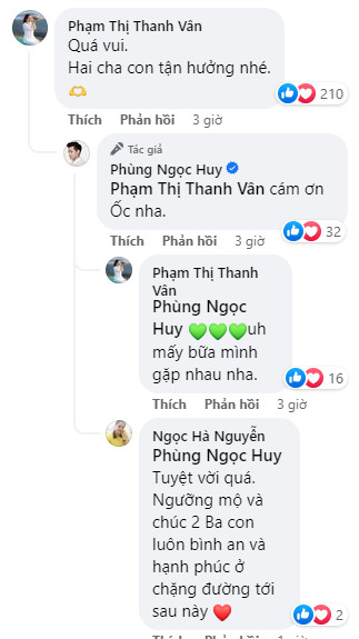 Ốc Thanh Vân động viên cha con Phùng Ngọc Huy