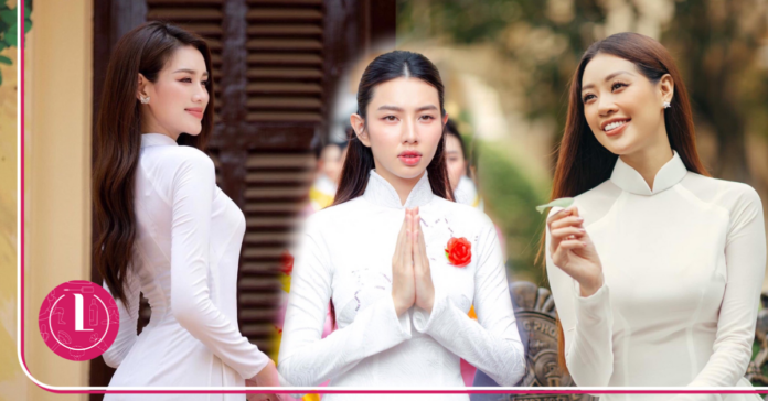 Các nàng hậu Việt diện áo dài trắng