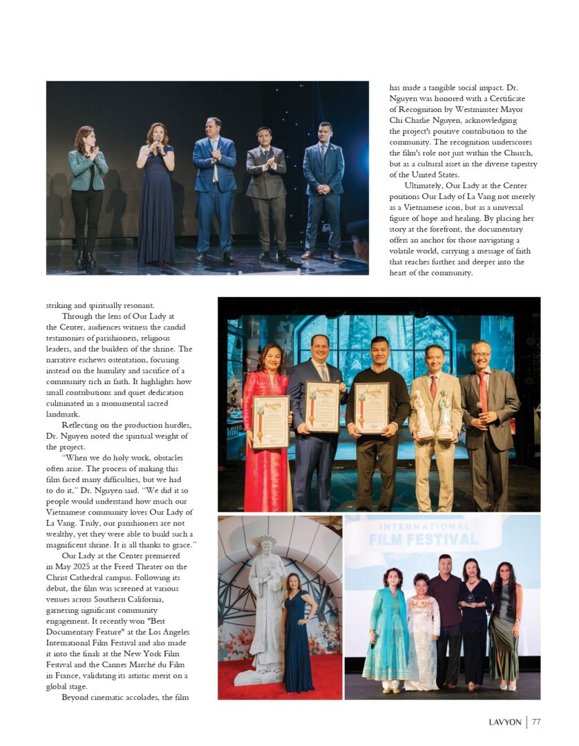 Our Lady at the Center: Bringing the Story of Our Lady of La Vang to the Global Stage 2 LAVYON SPRING 2026 web page 0077